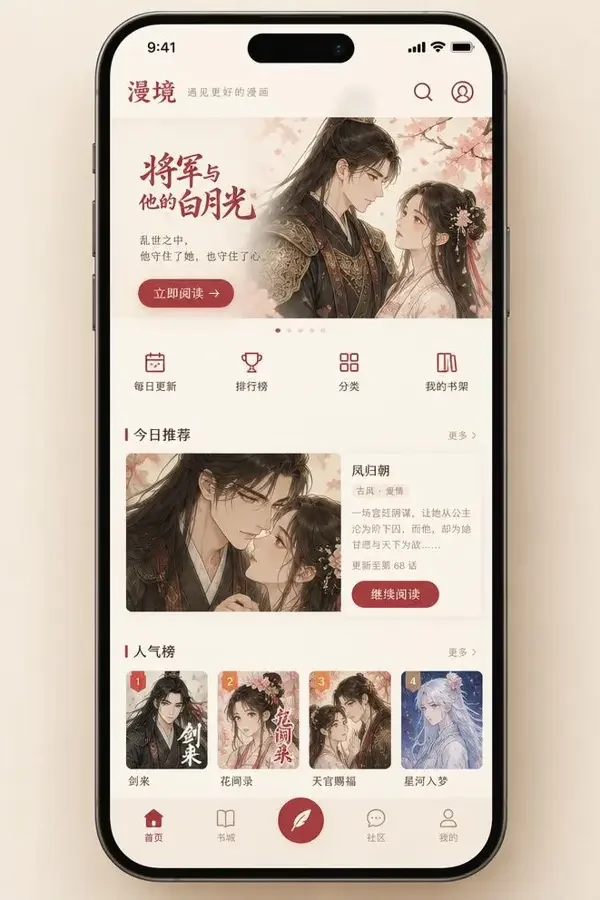 51爆瓜网 App 深夜阅读模式界面示意